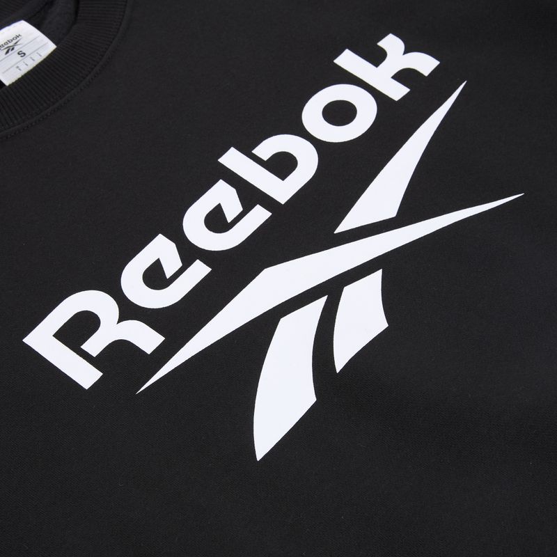 Жіночий флісовий екіпаж Reebok Identity з великим логотипом чорний 3