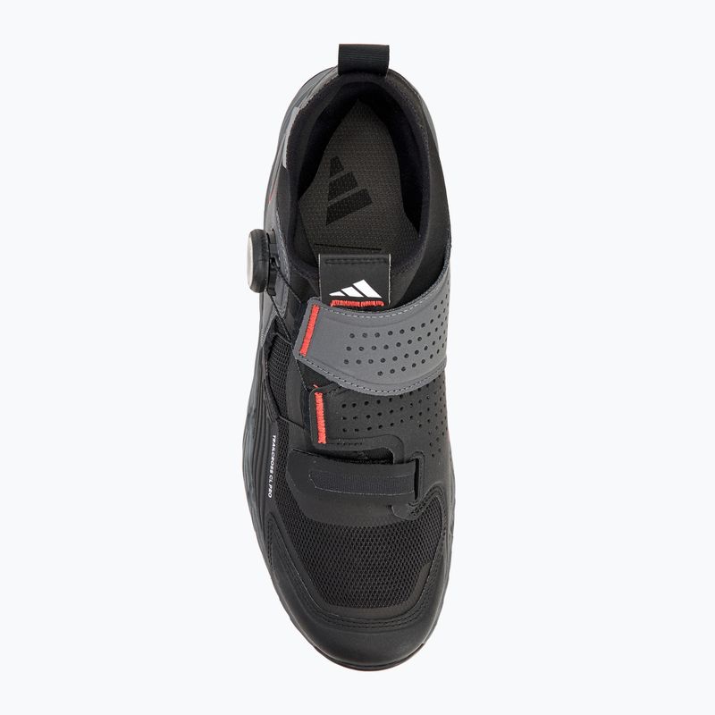 Чоловічі велотуфлі для МТБ adidas FIVE TEN Trailcross Pro Clip-In сірі п'ятірка / серцевина чорна / червона 5