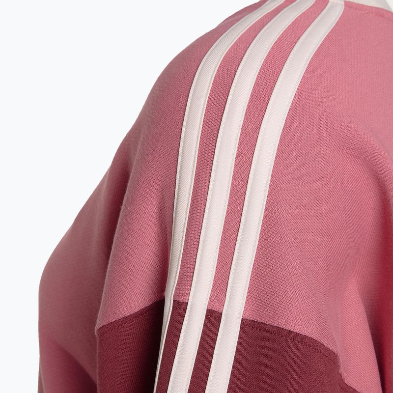 Кофта жіноча adidas Essentials 3-Stripes Crop pink strata/shadow red/bliss pink/wonder quartz 3