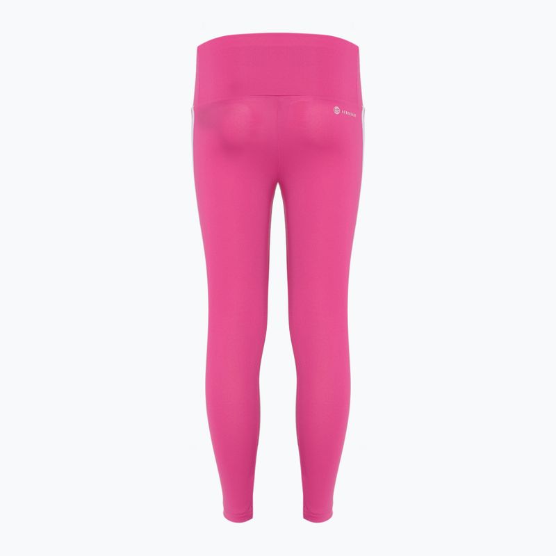 Легінси дитячі adidas Essentials Aerorady 3-Stripes High Waisted semi lucid fuchsia/white 2