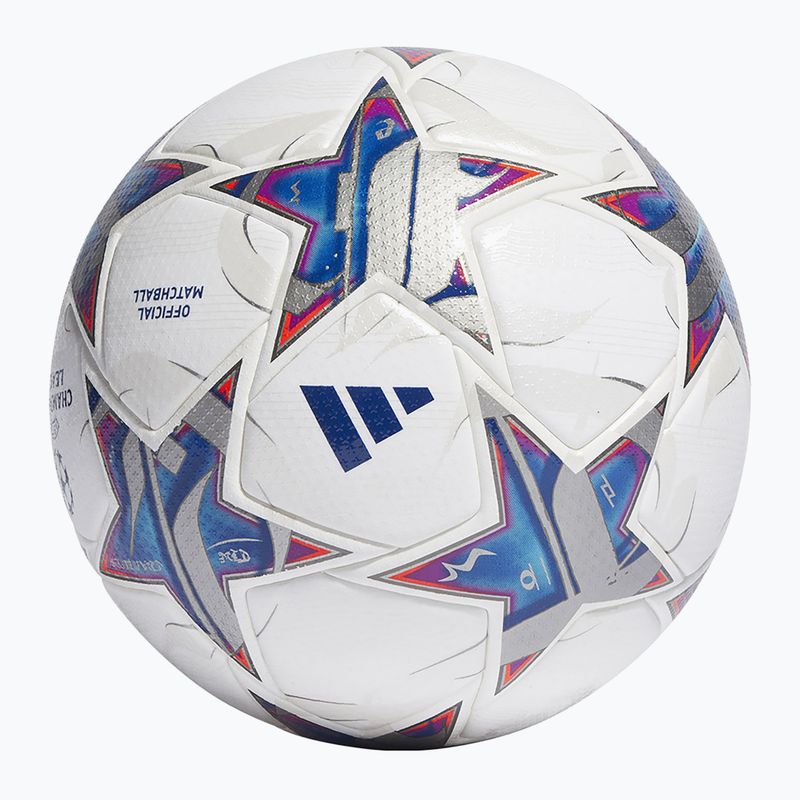 adidas UCL PRO 23/24 футбольні білі/сріблястий металік/яскравий блакитний/королівський синій розмір 5 2