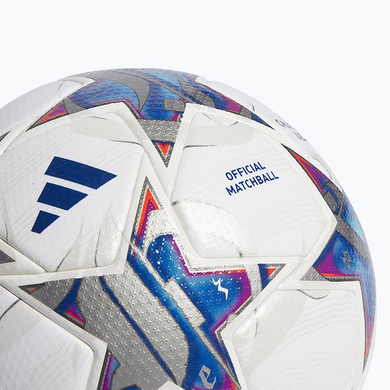 adidas UCL PRO 23/24 футбольні білі/сріблястий металік/яскравий блакитний/королівський синій розмір 5 4