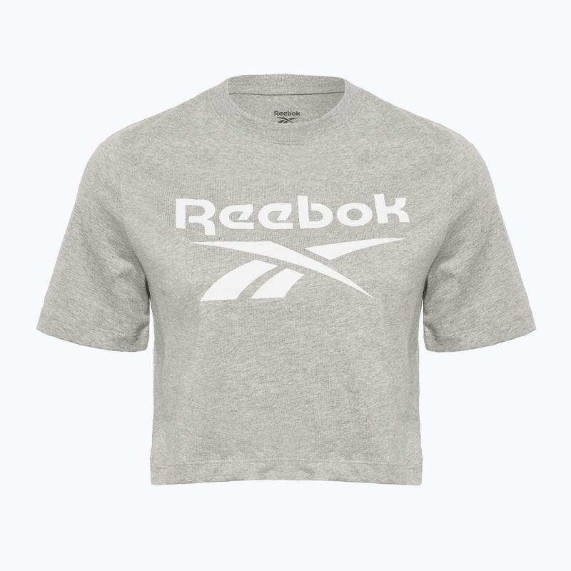 Футболка жіноча Reebok Identity Big Logo Crop Tee medium grey heather