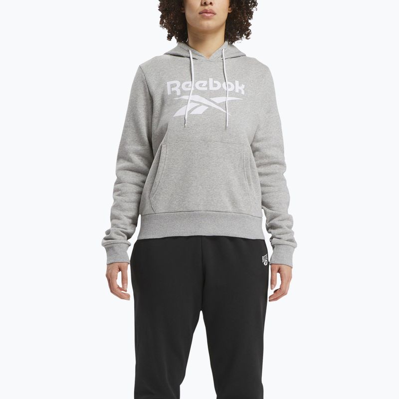 Жіночий флісовий світшот Reebok Identity Big Logo середній сірий верес