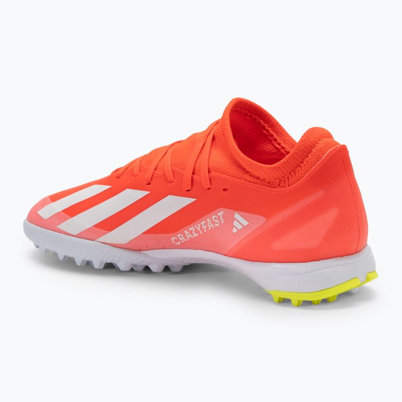 Кросівки футбольні чоловічі adidas X Crazyfast League TF solar red/cloud white/team solar yellow 3