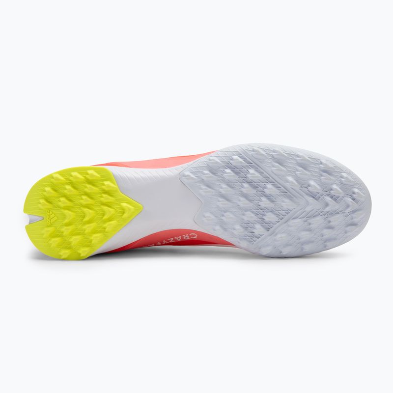 Кросівки футбольні чоловічі adidas X Crazyfast League TF solar red/cloud white/team solar yellow 5