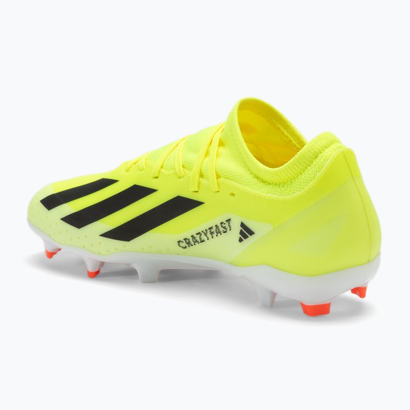 Кросівки футбольні чоловічі adidas X Crazyfast League FG team solar yellow/core black/cloud white 3