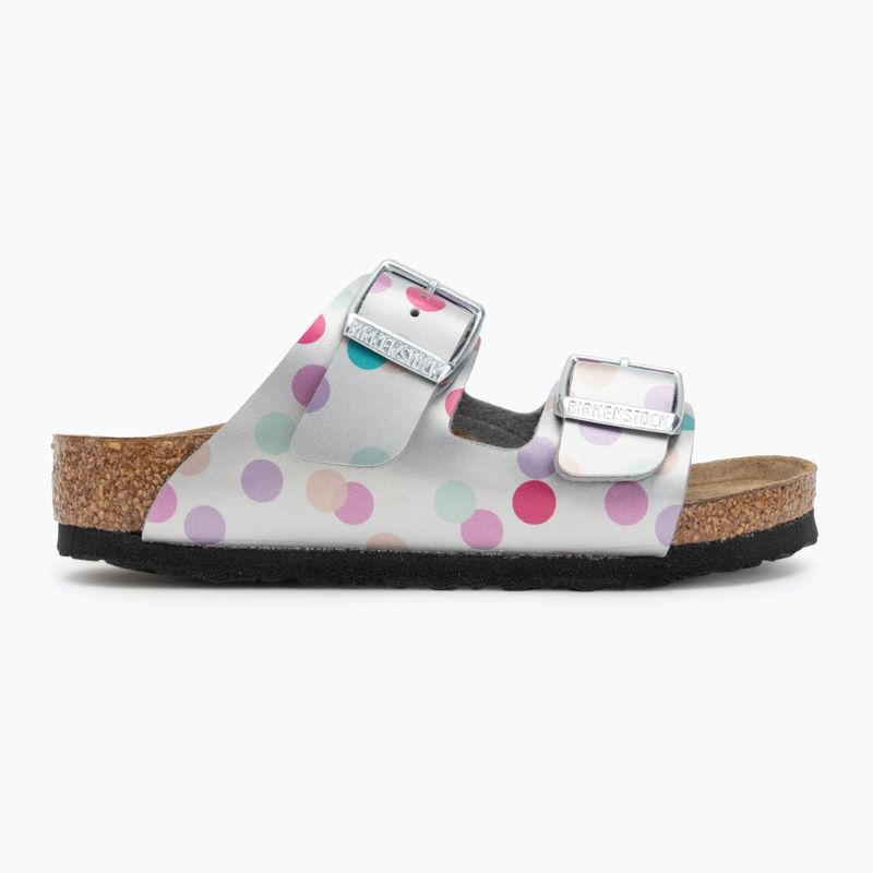 Шльопанці дитячі BIRKENSTOCK Arizona BF Narrow electric metallic dots silver 2