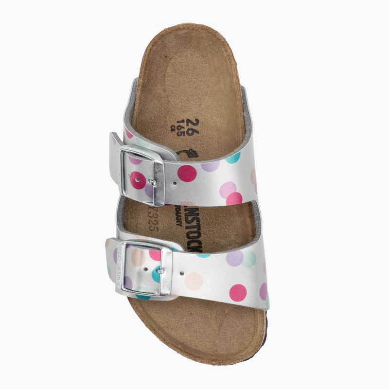 Шльопанці дитячі BIRKENSTOCK Arizona BF Narrow electric metallic dots silver 5