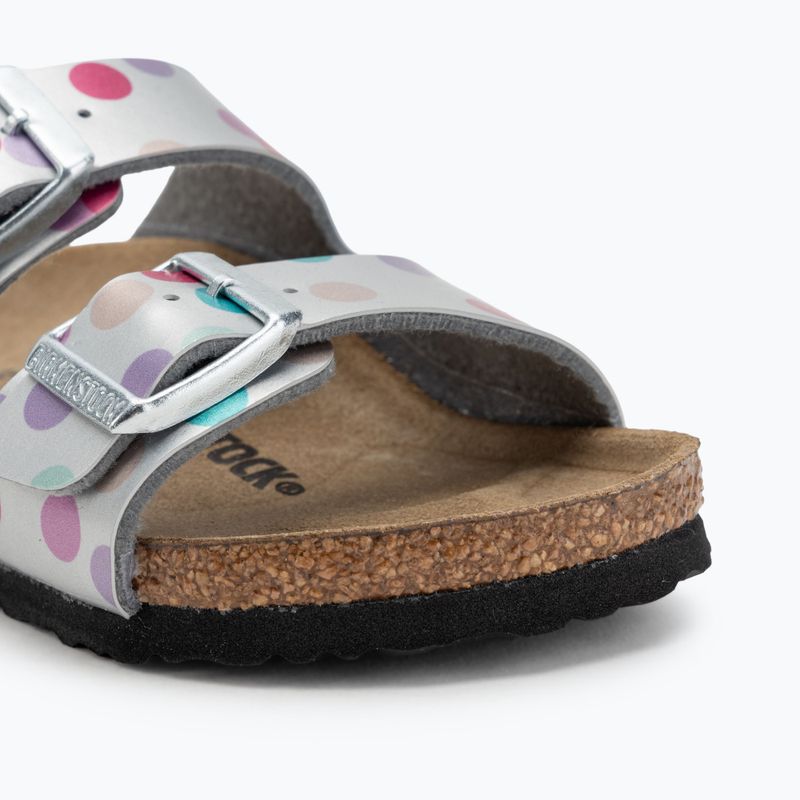 Шльопанці дитячі BIRKENSTOCK Arizona BF Narrow electric metallic dots silver 7
