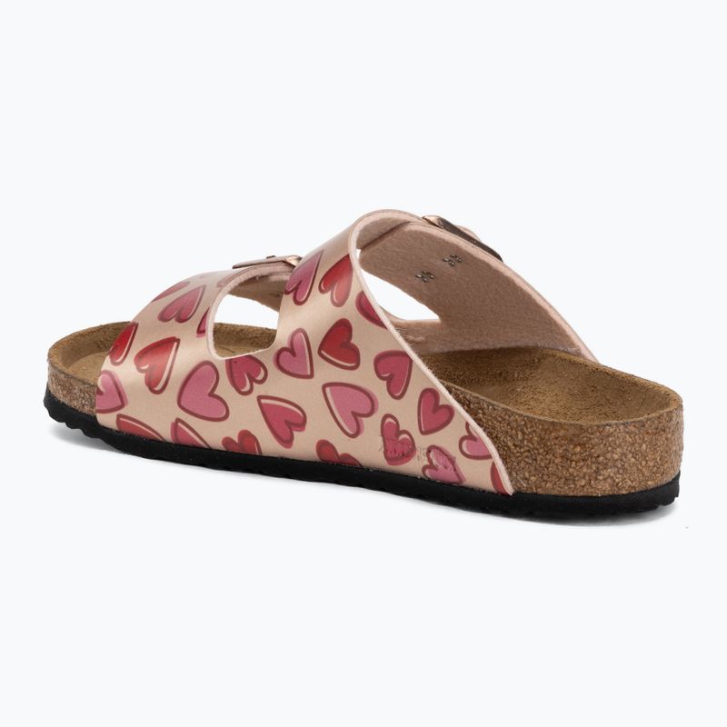 Шльопанці дитячі BIRKENSTOCK Arizona Birko-Flor Narrow electric metallic copper hearts 3