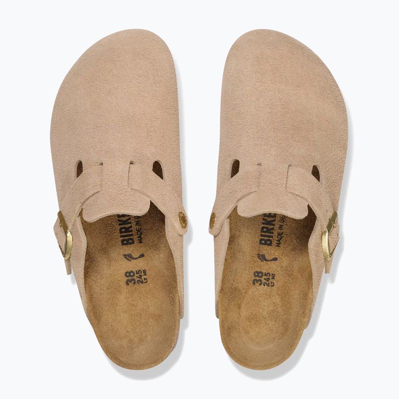 Шльопанці BIRKENSTOCK Boston Suede Leather sandcastle 4