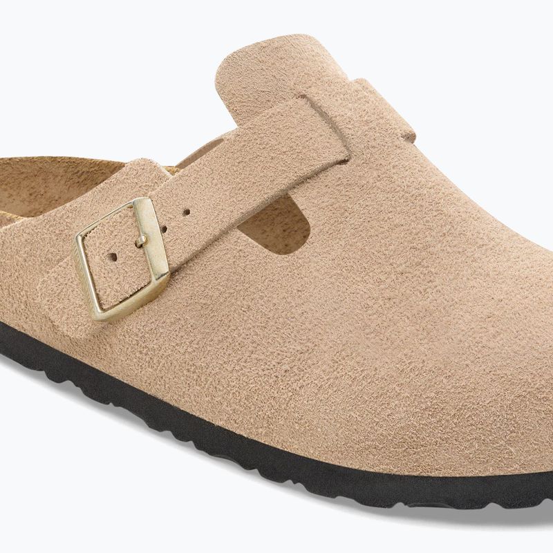 Шльопанці BIRKENSTOCK Boston Suede Leather sandcastle 6