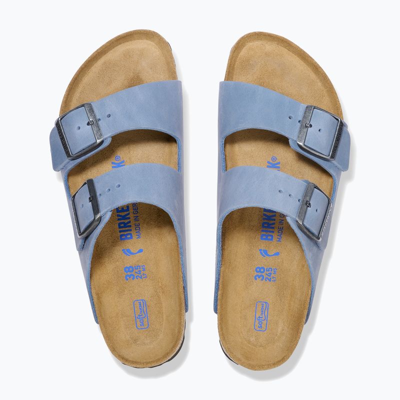 Шльопанці BIRKENSTOCK Arizona Soft Footbed Oiled Leather Narrow elemental blue 10