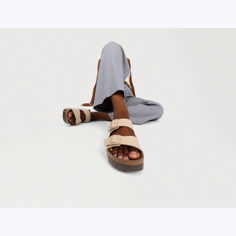Шльопанці BIRKENSTOCK Arizona Flex Platform Birko-Flor sandcastle 7