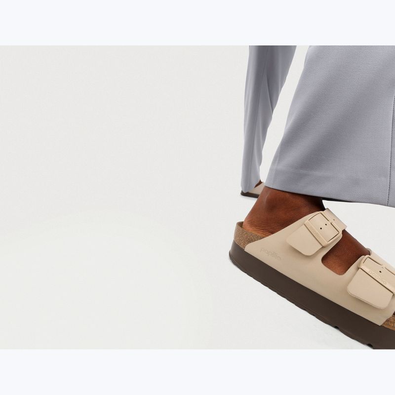 Шльопанці BIRKENSTOCK Arizona Flex Platform Birko-Flor sandcastle 8