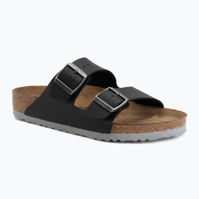 Шльопанці BIRKENSTOCK Arizona Birko-Flor black/light gray