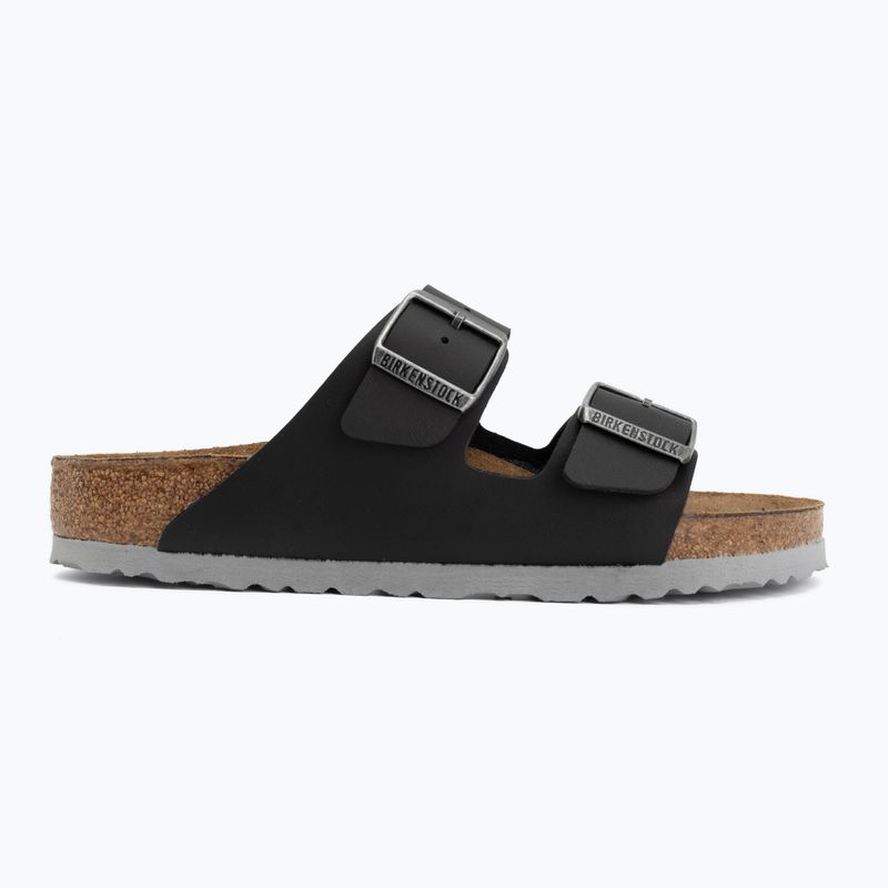 Шльопанці BIRKENSTOCK Arizona Birko-Flor black/light gray 2