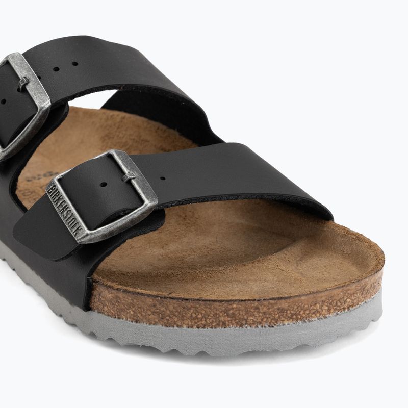Шльопанці BIRKENSTOCK Arizona Birko-Flor black/light gray 7