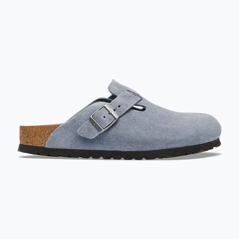 Шльопанці BIRKENSTOCK Boston Suede Leather stone blue 2