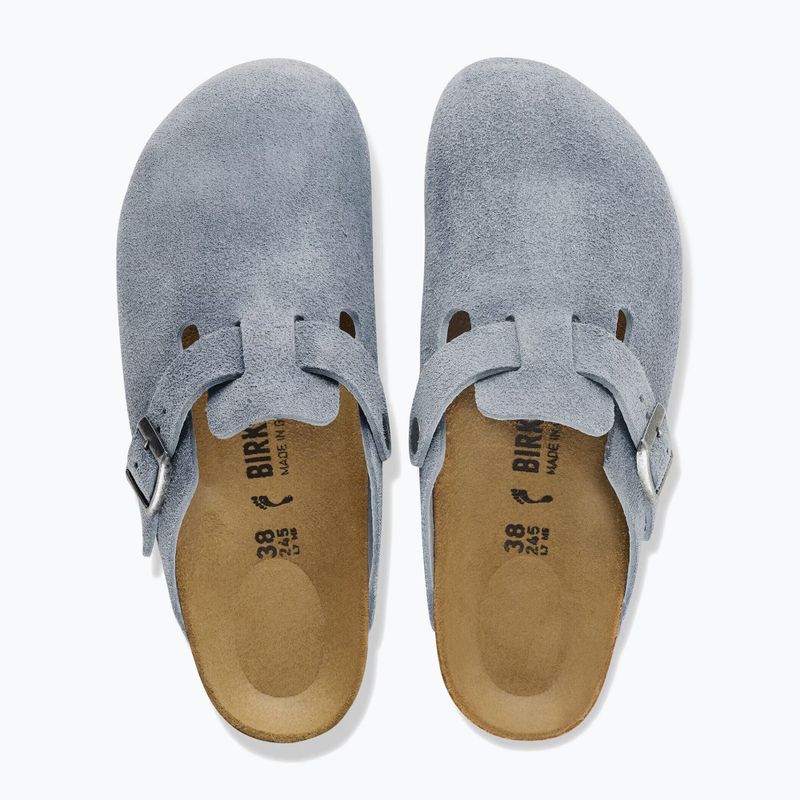 Шльопанці BIRKENSTOCK Boston Suede Leather stone blue 4