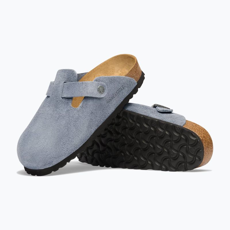 Шльопанці BIRKENSTOCK Boston Suede Leather stone blue 5