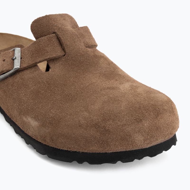 Шльопанці BIRKENSTOCK Boston Suede Leather dark tea 7