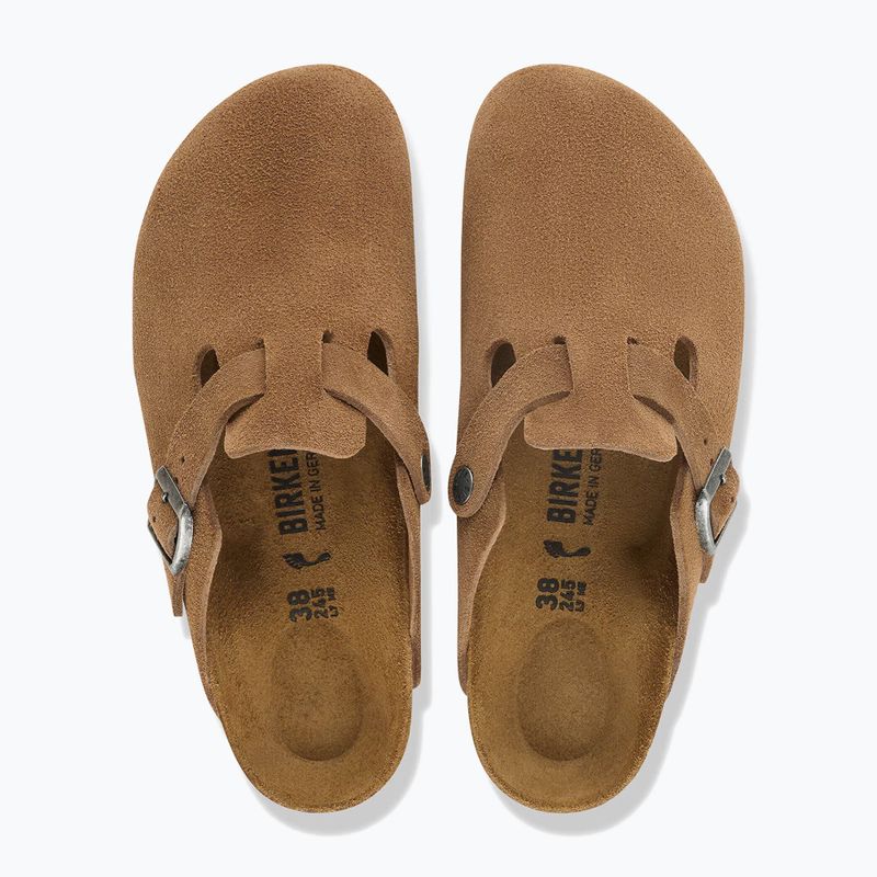Шльопанці BIRKENSTOCK Boston Suede Leather dark tea 4