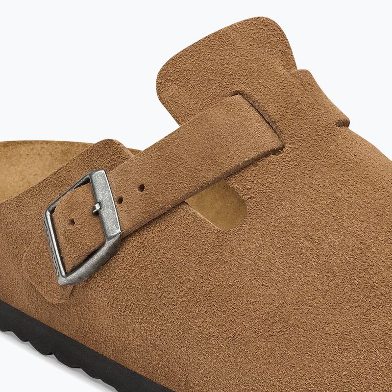 Шльопанці BIRKENSTOCK Boston Suede Leather dark tea 6