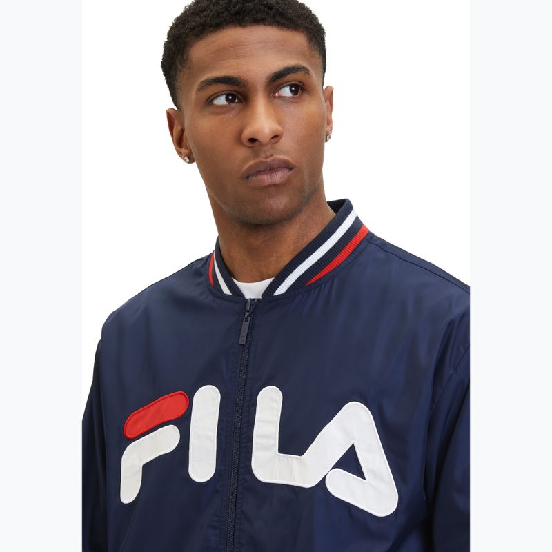 Чоловіча куртка FILA Logrono Logo Bomber чорного кольору з райдужною оболонкою 4