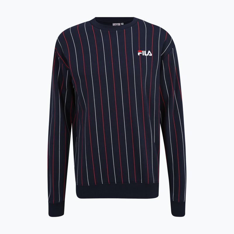 Чоловічий світшот FILA Lobito Pinstriped Crew чорний ірис / двоколірний в смужку 5