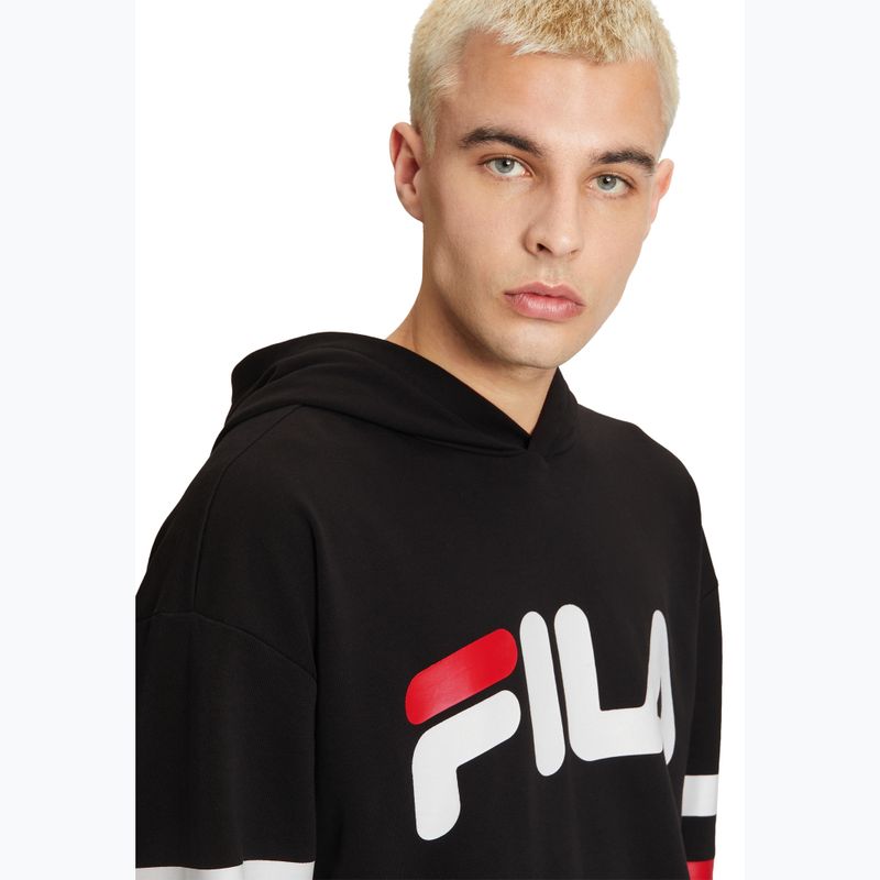 Чоловіче худі FILA Luohe Oversized худі чорне 4