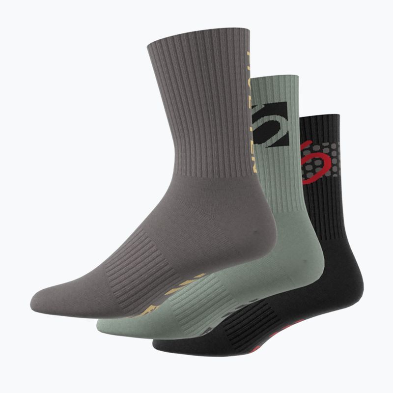 Шкарпетки adidas FIVE TEN Cushioned Crew Sock 3 pary black/silver green/charcoal 7