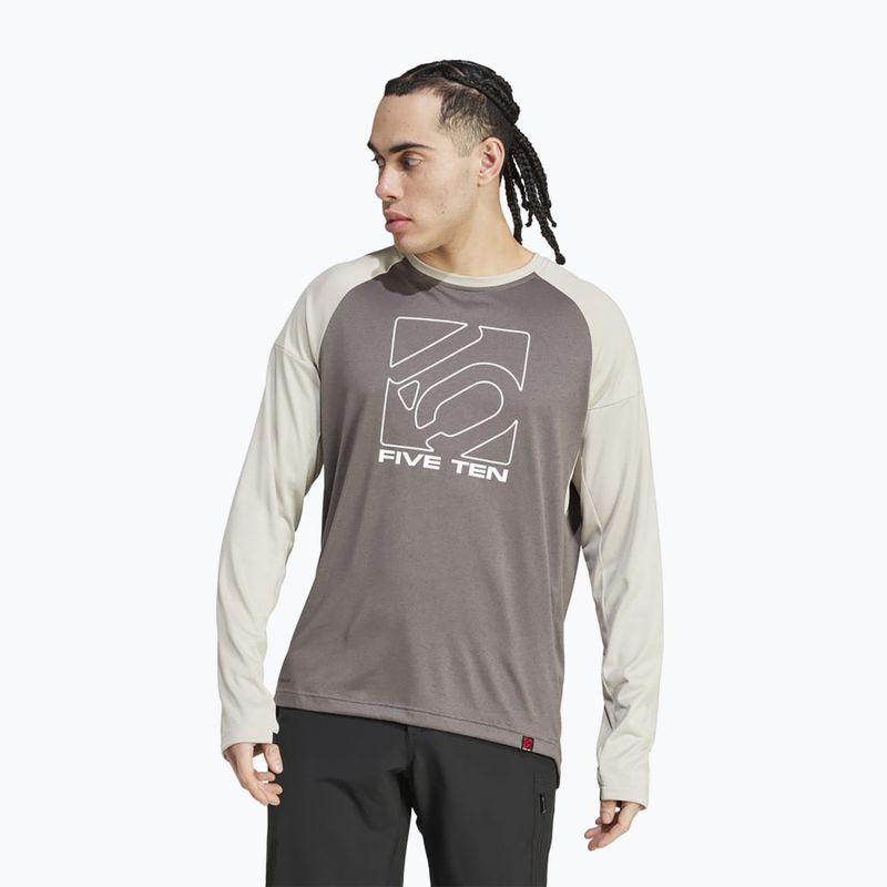Лонгслів велосипедний чоловічий adidas FIVE TEN Long Sleeve Jersey charcoal/putty grey 3