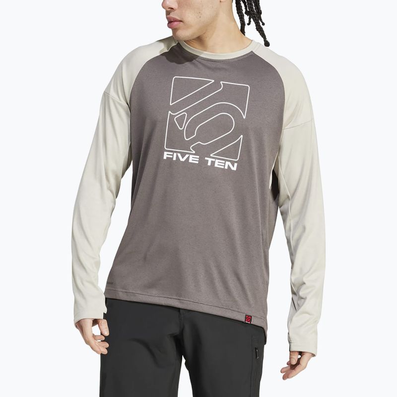 Лонгслів велосипедний чоловічий adidas FIVE TEN Long Sleeve Jersey charcoal/putty grey 4