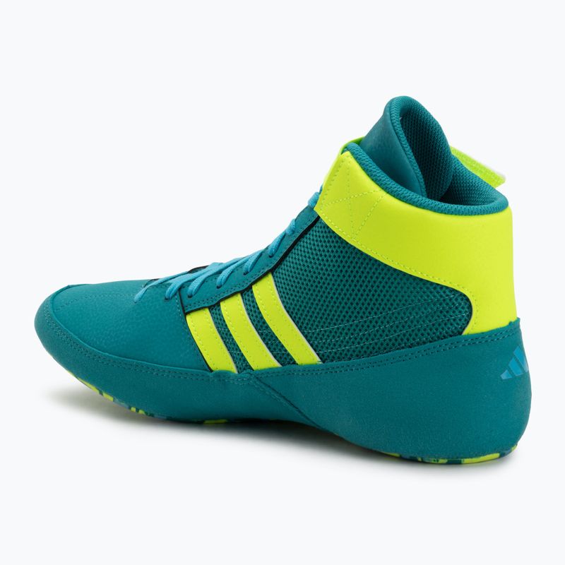 Кросівки боксерські adidas HVC purple team/lucid lemon/signal cyan 3