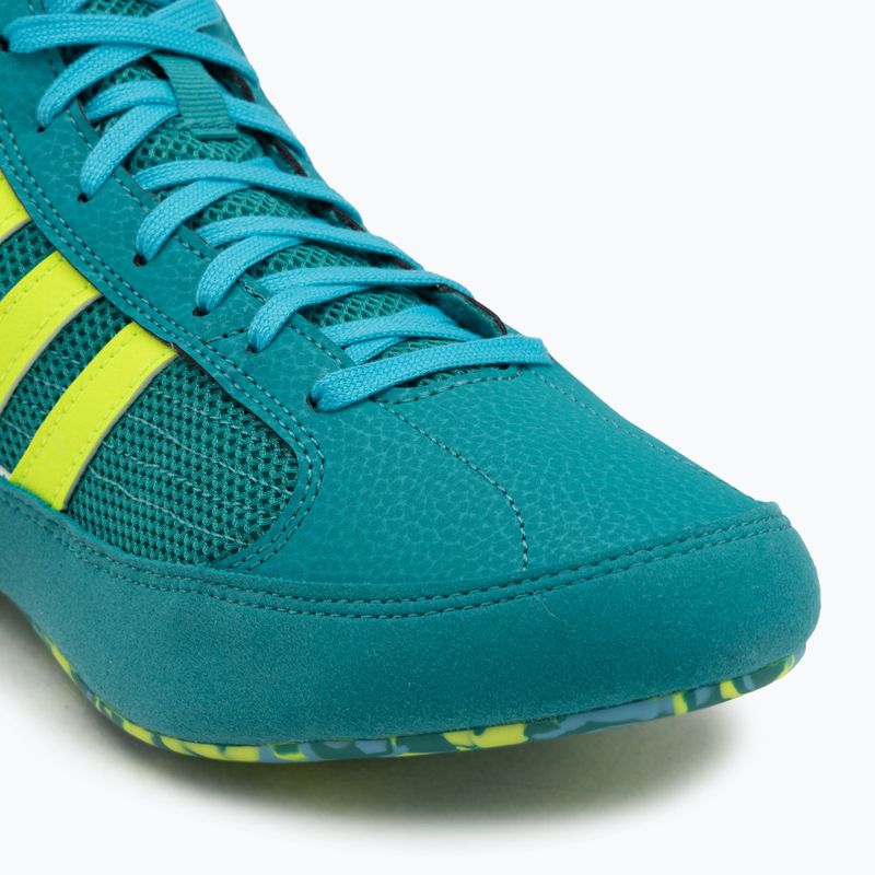 Кросівки боксерські adidas HVC purple team/lucid lemon/signal cyan 7