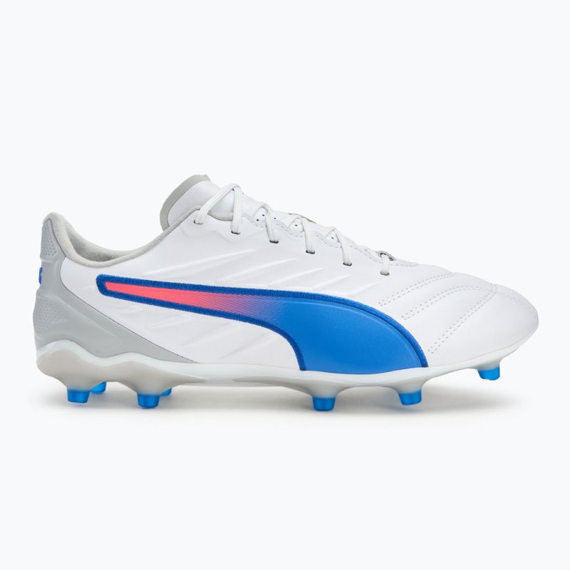 Кросівки футбольні чоловічі PUMA King Pro FG/AG puma white/bluemazing/flat light grey/sunset glow 2