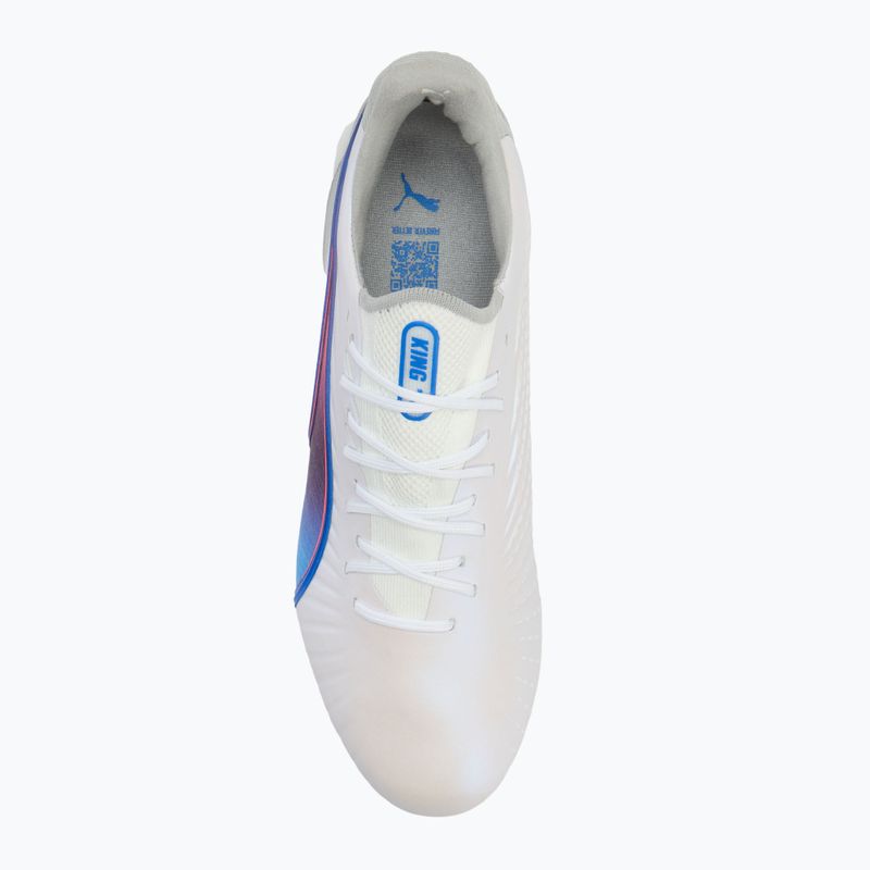 Кросівки футбольні чоловічі PUMA King Ultimate MxSG puma white/bluemazing/flat light grey/sunset glow 5