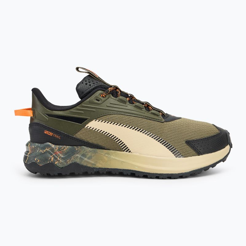 Чоловічі бігові кросівки PUMA Extend Lite Trail landslide темно-оливкові / пума чорні 2
