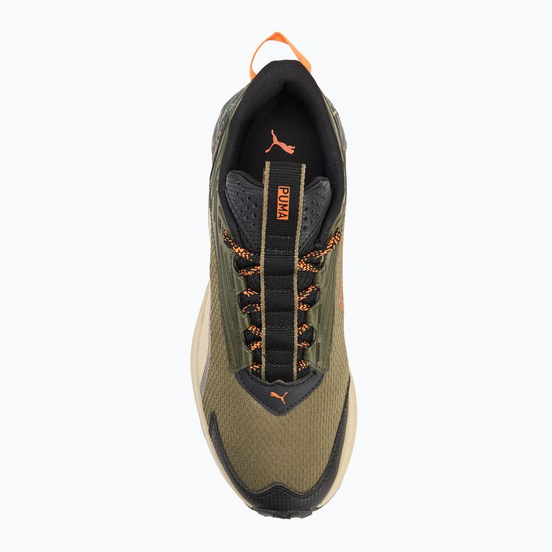 Чоловічі бігові кросівки PUMA Extend Lite Trail landslide темно-оливкові / пума чорні 5