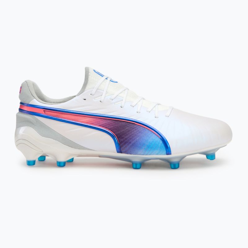 Кросівки футбольні PUMA King Ultimate FG/AG puma white/bluemazing/flat light grey/sunset glow 2