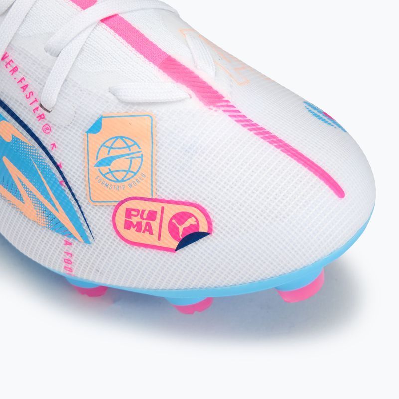 Футбольні бутси PUMA Ultra 5 Match Vol. Up FG/AG FG/AG білі/світло-блакитні 7