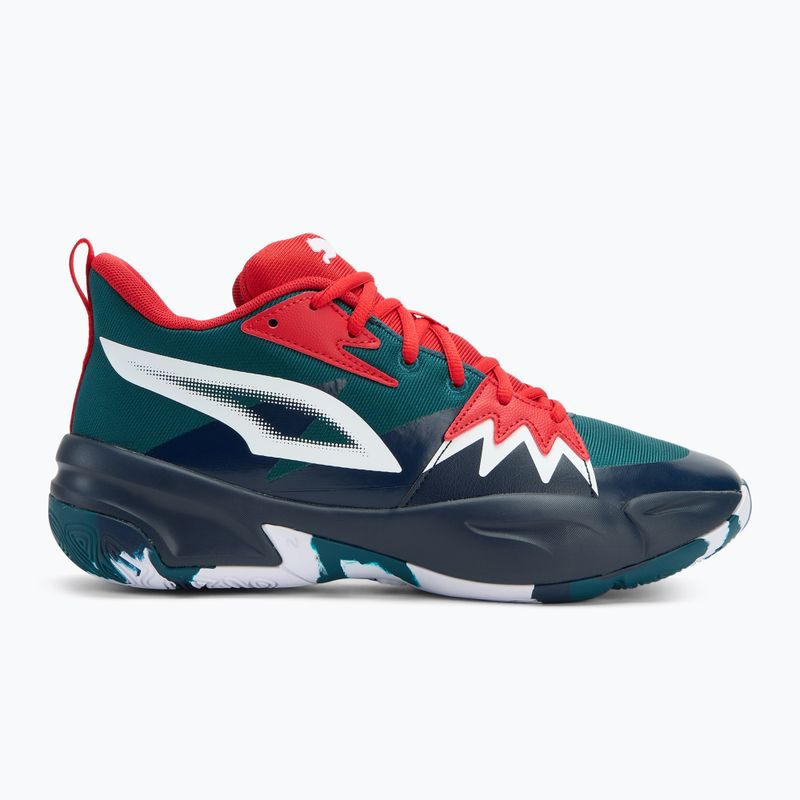 Кросівки баскетбольні чоловічі PUMA Genetics club navy/cold green/for all time red 2