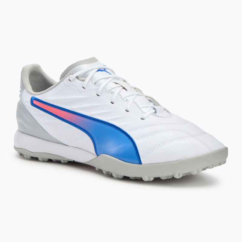 Кросівки футбольні PUMA King Pro TT puma white/bluemazing/flat light grey/sunset glow