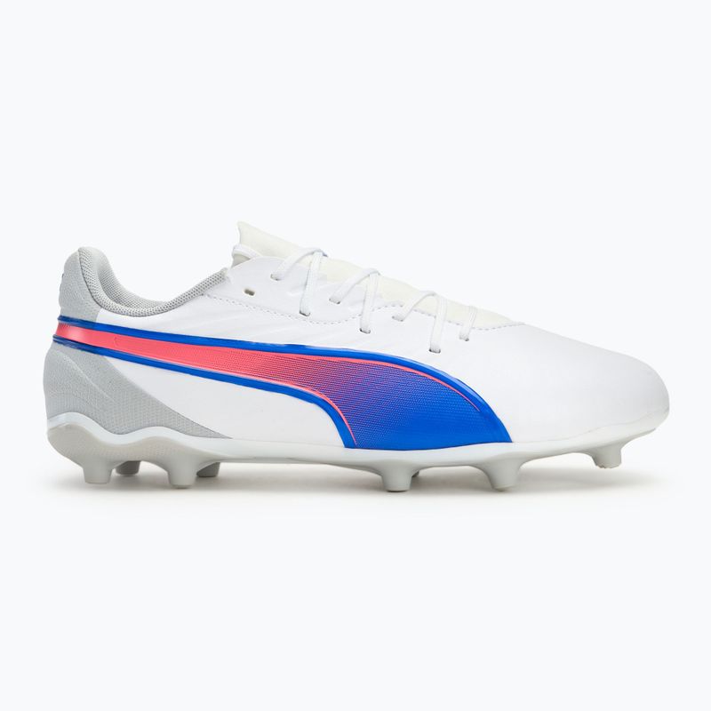 Кросівки футбольні дитячі PUMA King Match FG/AG Jr puma white/bluemazing/flat light grey/sunset glow 2