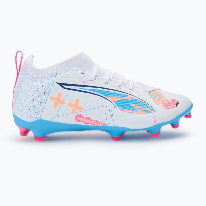 Дитячі футбольні бутси PUMA Ultra 5 Match Vol. Up FG/AG Jr білі/світло-блакитні PUMA Ultra 5 Match Vol. Up FG/AG Jr 3