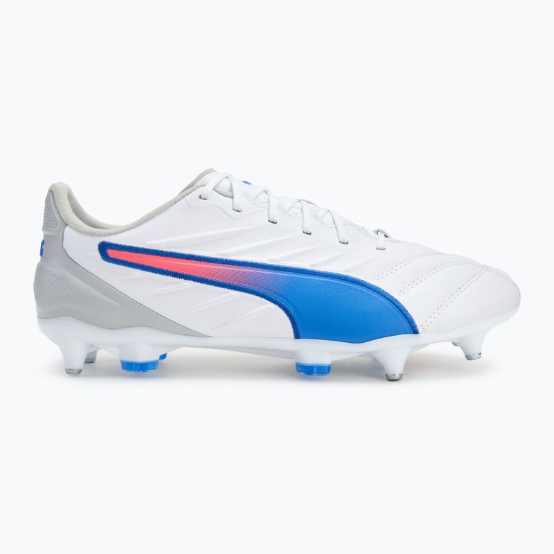 Кросівки футбольні чоловічі PUMA King Pro MxSG puma white/bluemazing/flat light grey/sunset glow 2