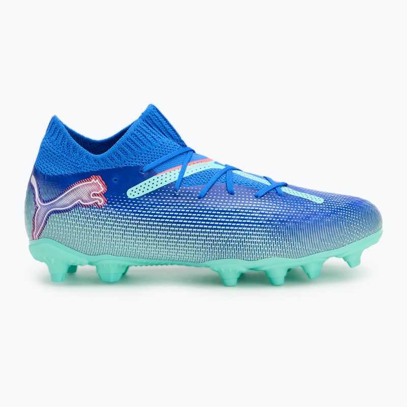 Кросівки футбольні дитячі PUMA Future 7 Pro FG/AG Jr bluemazing/puma white/electric peppermint 2