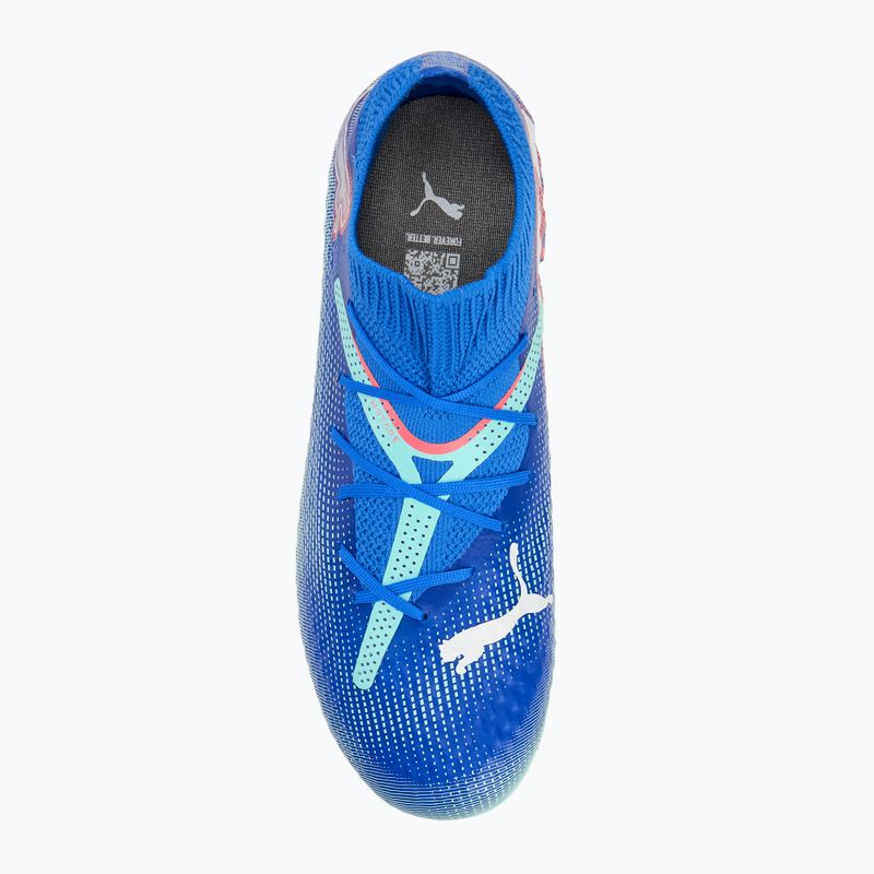 Кросівки футбольні дитячі PUMA Future 7 Pro FG/AG Jr bluemazing/puma white/electric peppermint 5